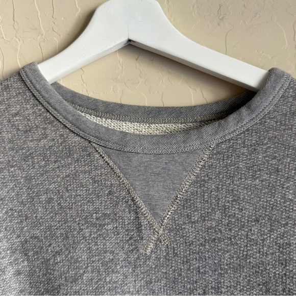 JCREW Vintage Fleece Pullover Sweatshirt Heather Gray Soft Lightweight Men’s Lg - Picture 8 of 11